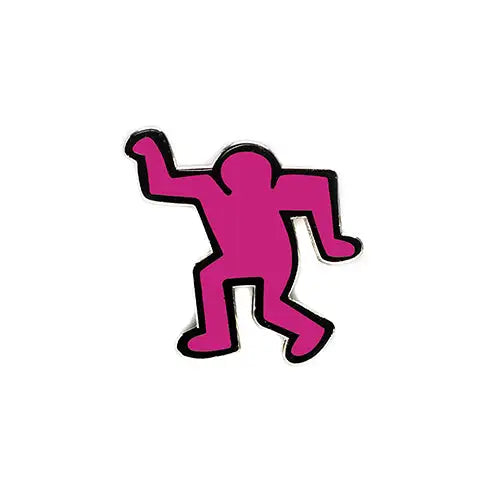 Keith Haring Dancing Man Pin - Pink