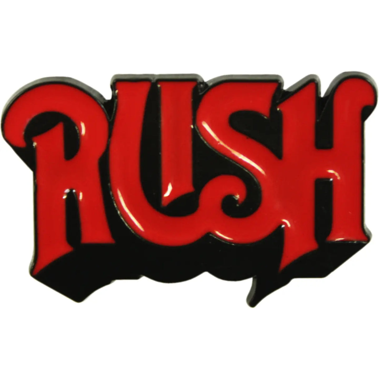 Rush - Red and Black Logo Enamel Pin