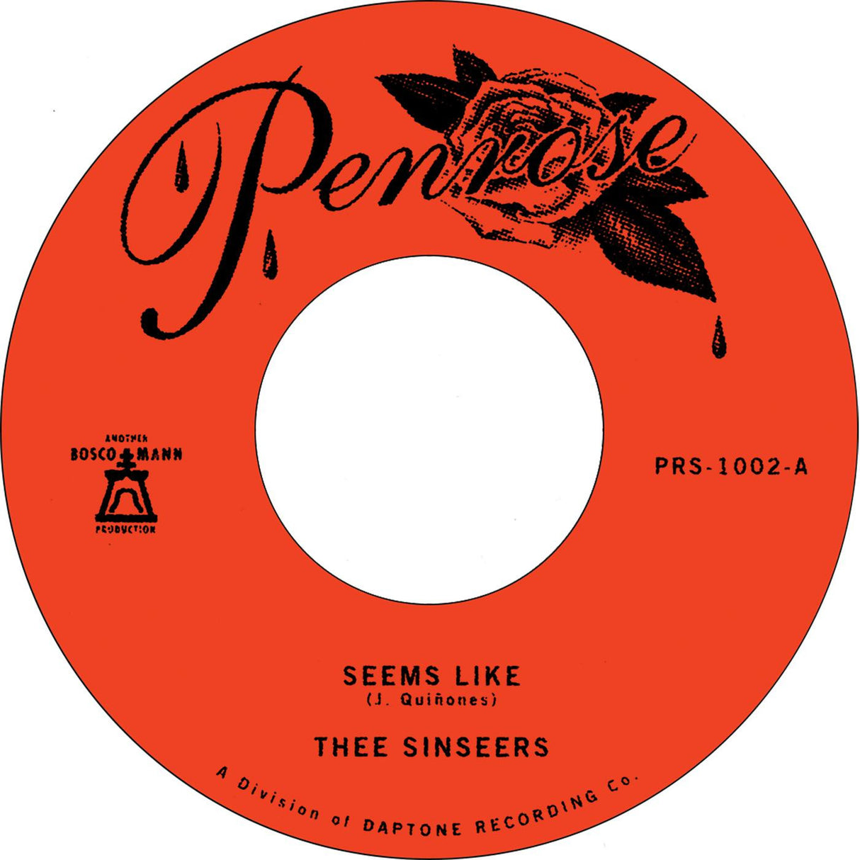 Thee Sinseers - Seems Like 7-Inch