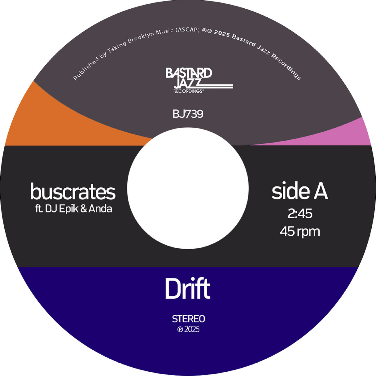 Buscrates - Drift / Serenity 7-Inch (Transparent Vinyl)