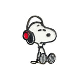 Snoopy Headphones Records Pin