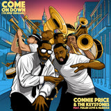 Connie Price & The Keystones ft. Fullee Love (aka Soup of Jurassic 5) + Hasizzle - Come On Down (To New Orleans) b/w Come On Down (To New Orleans) (Professor Shorthair Bounce Remix) 7-Inch (Yellow / Blue Splatter)