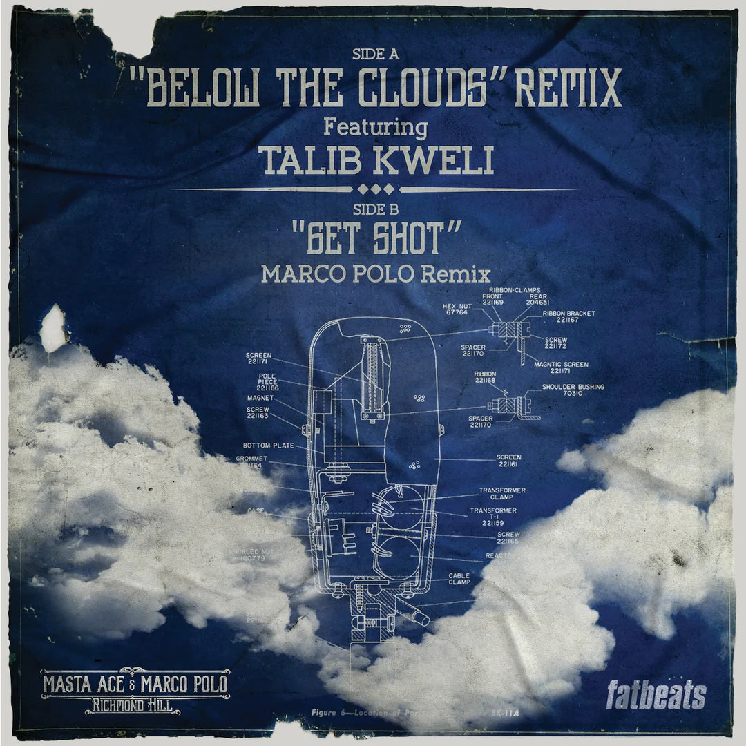 Masta Ace & Marco Polo - Below The Clouds (Remix) b/w Get Shot (Remix) 7-Inch