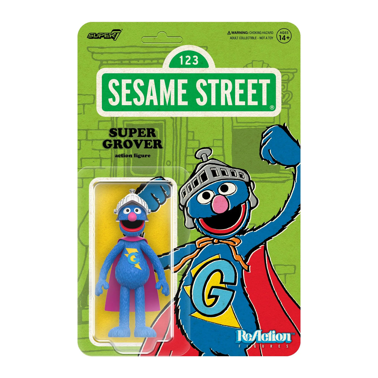 Sesame Street ReAction Figures Wave 3 Super Grover