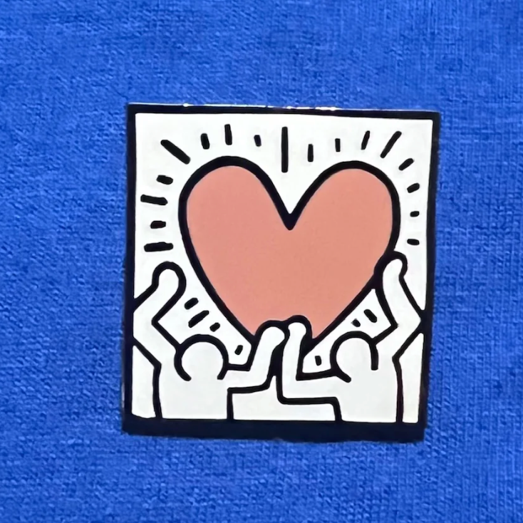 Keith Haring Heart Pin