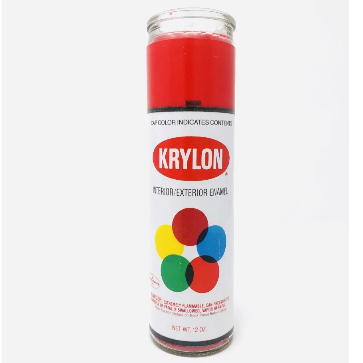 Spray Paint Prayer Candle - Krylon Red